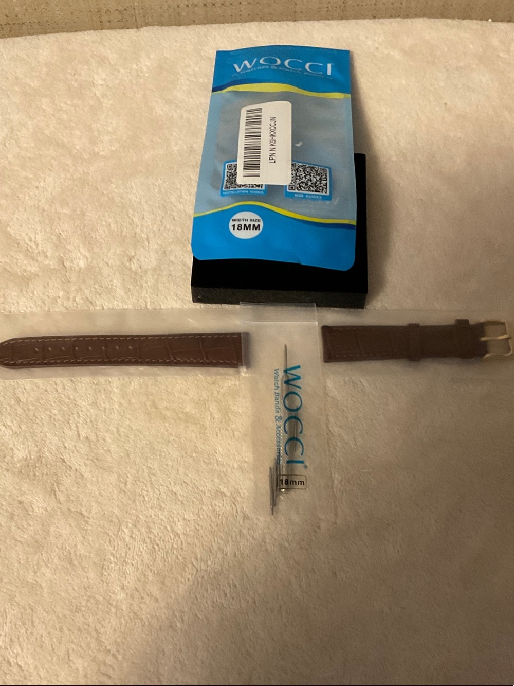 Brown Leather Watch Strap for Men - 18mm